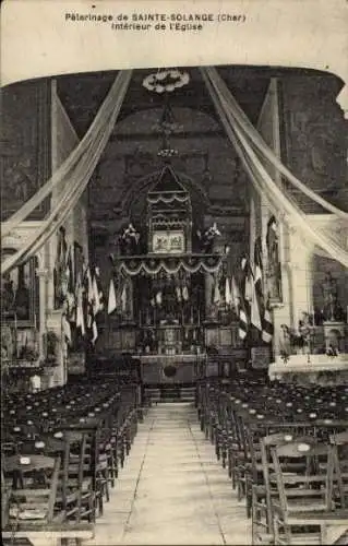 Ak Sainte Solange Cher, Pelerinage, Interieur de l'Eglise