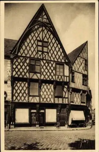 Ak Bourges Cher, Vielles Maisons du XVI siecle