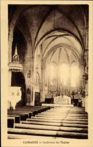 Ak Camares Aveyron, Interieur de l'Eglise