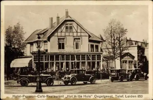 Ak Oegstgeest Südholland Niederlande, Hôtel-Restaurant Het Witte Huis, Autos