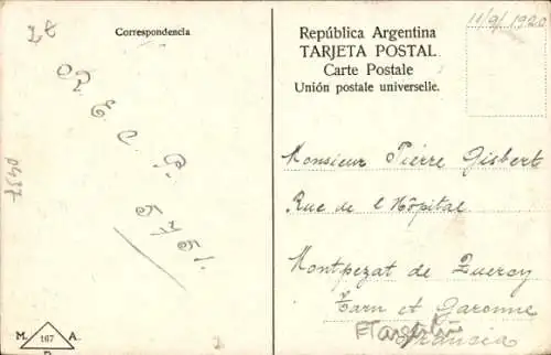 Ak Rosario Argentinien, Calle San Martin und San Lorenzo