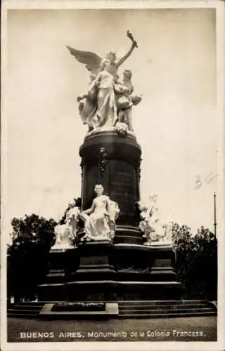 Ak Buenos Aires Argentinien, Denkmal der französischen Kolonie