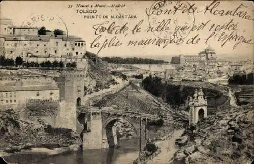 Ak Toledo Kastilien La Mancha Spanien, Puente de Alcantara