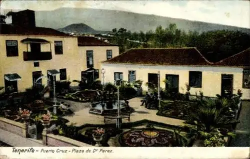 Ak Puerto Cruz Teneriffa Kanarische Inseln Spanien, Plaza de Dr. Perez