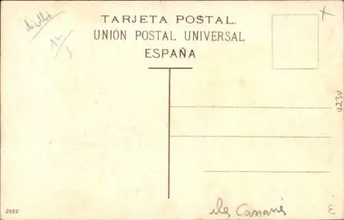 Ak Teneriffa Teneriffa Kanarische Inseln Spanien, In la Victoria, Bauern bei der Feldarbeit