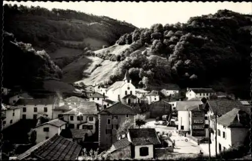 Ak Luzaide Valcarlos Navarra Spanien, Internationale Brücke