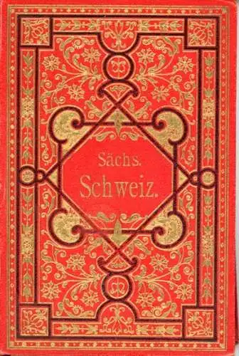 Mappe mit 12 Kabinettfotos Sächsische Schweiz um 1900 mit Bahnhof, Verlag Hermann Poy, Dresden, 1901