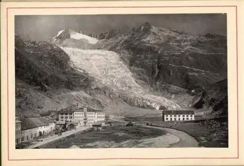 Mappe Gletscher der Rhône, 12 Fotos (Papier keine Pappe), Andermatt, Postkutsche