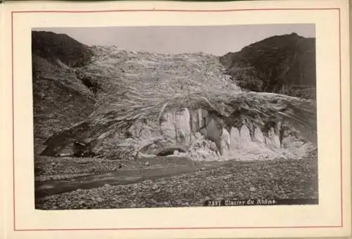 Mappe Gletscher der Rhône, 12 Fotos (Papier keine Pappe), Andermatt, Postkutsche