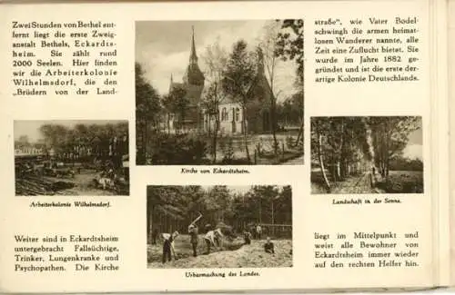 kleines Heft "Die v. Bodelschwinghschen Anstalten"  Bethel, Panorama Bethel-Tal, Zionskirche etc.