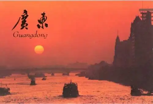 Set von 10 AK im Umschlag von Guangdong / Canton China