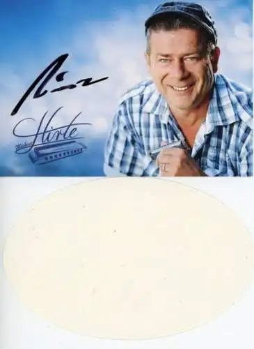 Ak Musiker Michael Hirte, Harmonika, Portrait, Autogramm