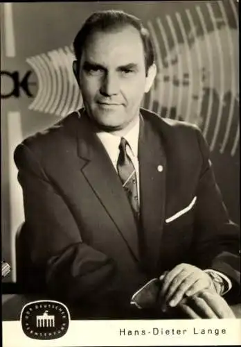 Ak Schauspieler Hans Dieter Lange, Portrait,  DDR Fernsehen, Moderator