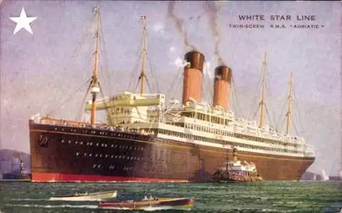 Ak Dampfer Adriatic, White Star Line