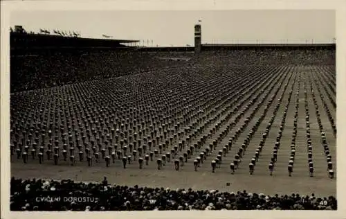 Ak Praha Prag, Sletova Dopisnice, X sletu vesokolskeho v Praze 1938