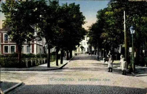 Ak Sønderborg Sonderburg Dänemark, Kaiser-Wilhelm-Allee