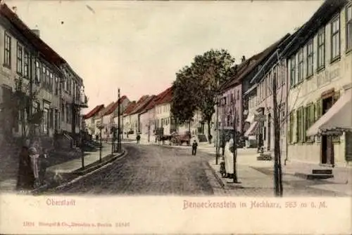 Ak Benneckenstein Oberharz, Oberstadt, Passanten