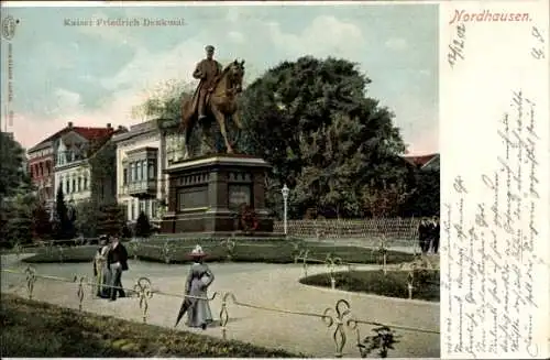 Ak Nordhausen am Harz, Kaiser-Friedrich-Denkmal