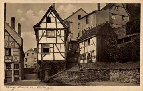 Ak Kettwig Essen im Ruhrgebiet, Ruhrstraße, Kirchtreppe