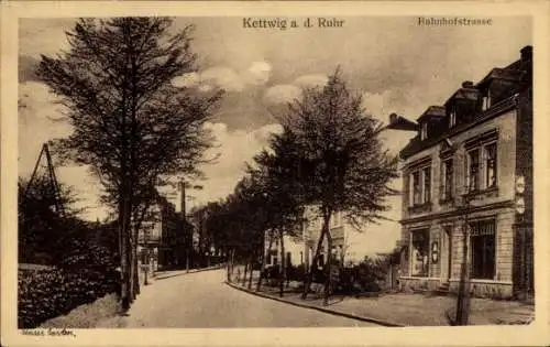 Ak Kettwig Essen im Ruhrgebiet, Partie in der Bahnhofstraße