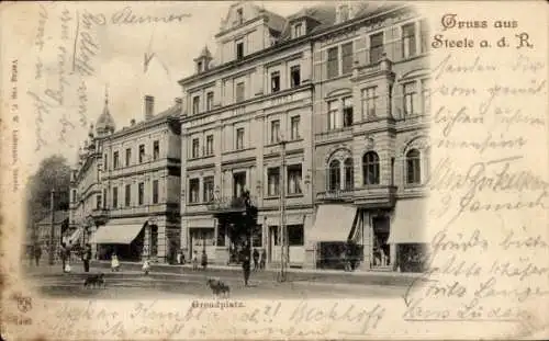 Ak Steele Essen im Ruhrgebiet, Grendplatz, Hotel zur Post