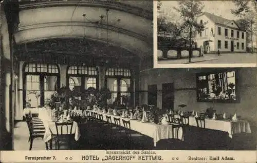 Ak Kettwig Essen im Ruhrgebiet, Hotel Jägerhof, Festsaal