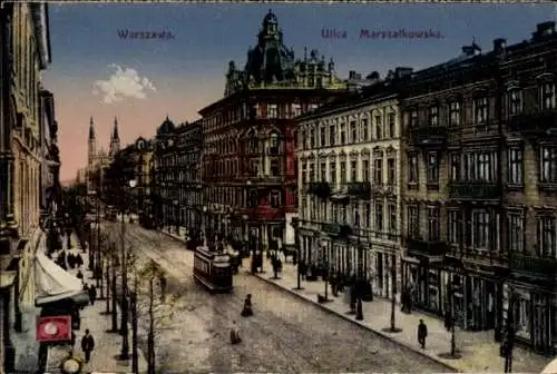 Ak Warszawa Warschau Polen, Ulica Marszalkowska