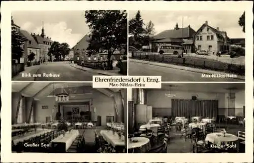 Ak Ehrenfriedersdorf im Erzgebirge, Rathaus, Max Niklas Hein, Großer Saal, Kleiner Saal