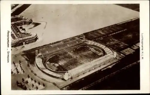 Ak Amsterdam Nordholland Niederlande, Luftbild vom Stadion