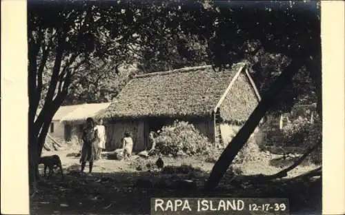 Foto Ak Rapa Iti Französisch Polynesien, Richard Evelyn Byrd Antarctic Expedition III 1939