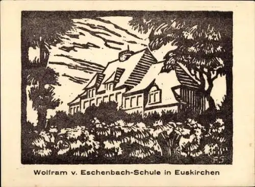 Künstler Ak Euskirchen Nordrhein Westfalen, Wolfram von Eschenbach Schule