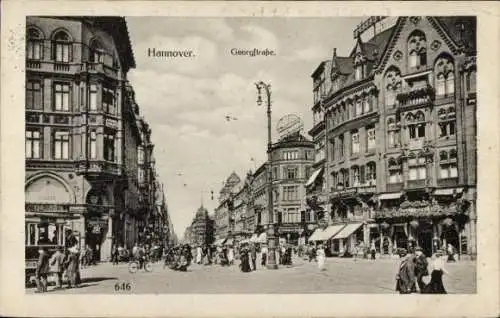 Ak Hannover in Niedersachsen, Georgstraße, Geschäfte