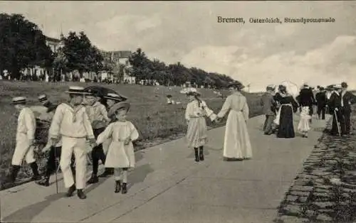 Ak Hansestadt Bremen, Osterdeich, Strandpromenade