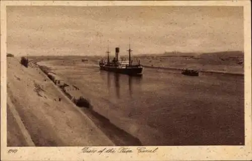 Ak Ägypten, Dampfer in Fahrt auf dem Suez Canal