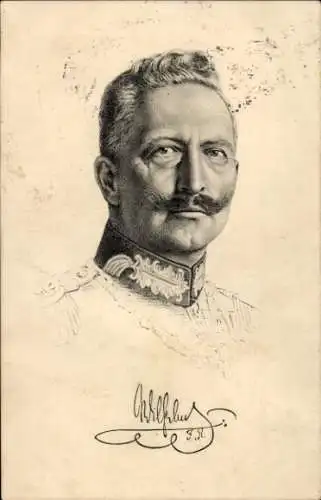 Künstler Ak Kaiser Wilhelm II., Portrait, Stengel 49153