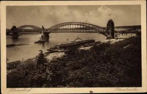 Ak Düsseldorf am Rhein, Rheinbrücke