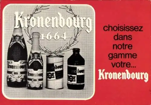 Ak Werbung, Getränke Kronenbourg, Alkohol, Sekt