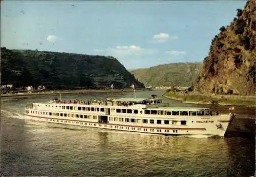 Ak Kabinenschiff M.S. Helvetia, Köln-Düsseldorfer-Rheindampfschifffahrt