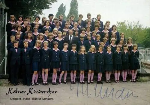 Ak Kölner Kinderchor, Dirigent: Hans-Günter Lenders, Autogramm