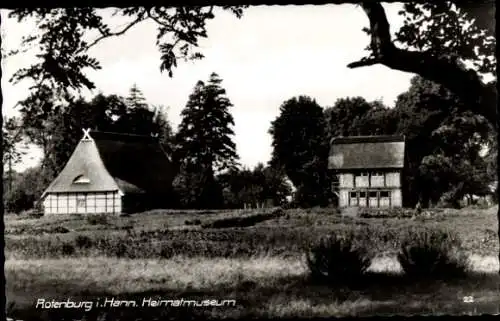 Ak Rotenburg in Hannover Rotenburg an der Wümme, Heimatmuseum, Fachwerkhaus