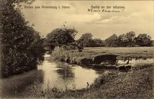 Ak Rotenburg in Hannover Rotenburg an der Wümme, Teilansicht