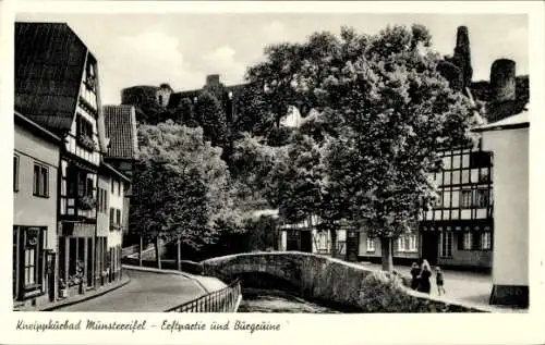 Ak Bad Münstereifel in Nordrhein Westfalen, Erft, Burgruine