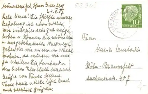 Ak Bad Münstereifel in Nordrhein Westfalen, Erft, Burgruine