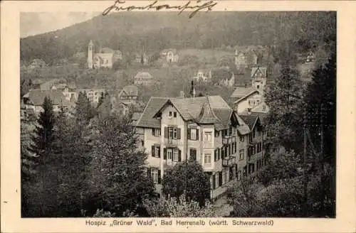 Ak Bad Herrenalb im Schwarzwald, Erholungsheim Grüner Wald, Hospiz