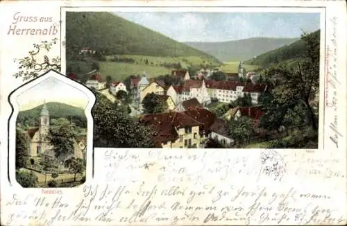 Ak Bad Herrenalb im Schwarzwald, Paradies, Panorama