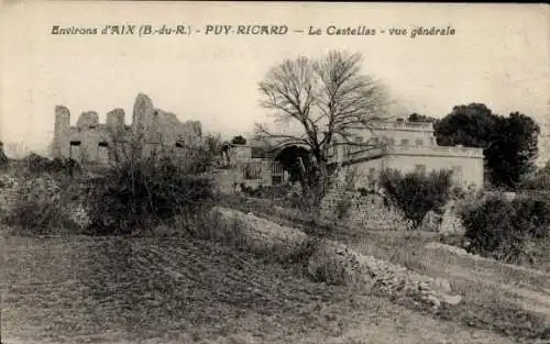 Ak Aix en Provence Bouches du Rhône, Puy Ricard, Le Castellas, Vue Generale