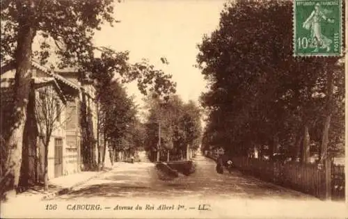 Ak Cabourg Calvados, Avenue du Roi Albert