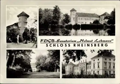 Ak Rheinsberg in der Mark, Schloss, FDGB-Sanatorium Helmut Lehmann