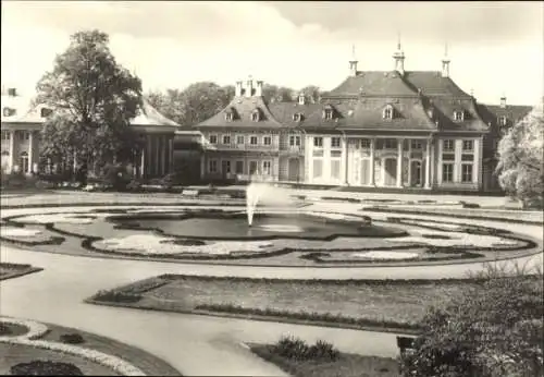 Ak Dresden Pillnitz, Schloss, Hofseite des Wasserpalais