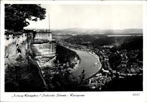 Ak Königstein an der Elbe Sächsische Schweiz, Festung Königstein